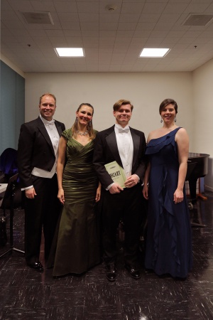 Matt Hansom, baritone, Silvie Jensen, mezzo-soprano, Kirk Dougherty, tenor, Ariana Strahl, soprano, 
Hertz Hall
Berkeley, California