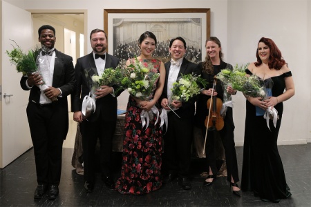 BCCO Fall Concert
Tenor Andrew Turner, Bass Edward Vogel, Soprano YoonGeong Lee, Conductor Ming Luke
Concertmaster Caitlin McSherry,
Alto Anne Maguire
Hertz Hall
Berkeley, California
