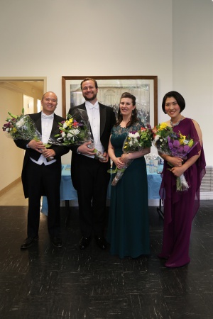 Baritone André Chiang, tenor Derek Jackenheimer , mezzo-soprano Katherine Trimble, soprano YoonGeong Lee
BCCO Spring Concert
Hertz Hall
Berkeley, California