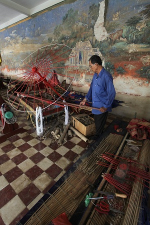 Umbrella Maker, Royal PalacePhnom Penh, Cambodia