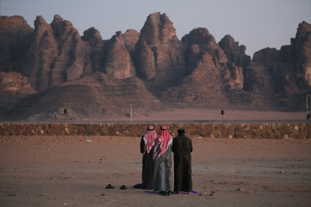 Evening Prayer, Jabal Rum Camp
Wadi Rum, Jordan 
