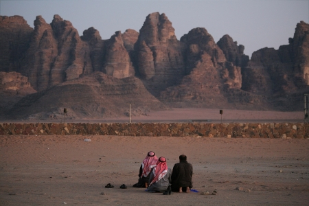 Evening Prayer, Jabal Rum Camp
Wadi Rum, Jordan 
