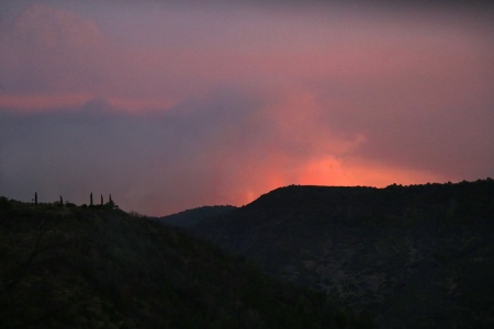 Glass Fire
from Rector Canyon
 Napa California