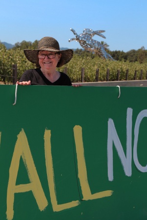 Kathy
Hall Winery Protest
