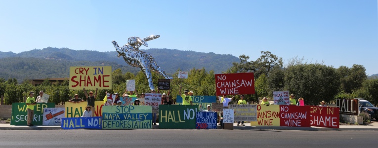 Hall Winery Protest