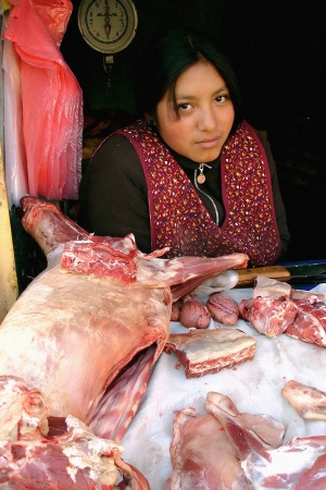 Meat vendor
Cusco, Peru