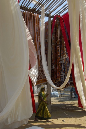 Dyed Cloth DryingSanganer, India