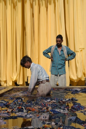 Dyed Cloth WashingSanganer, India