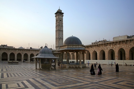 Courtyard, Umayyad Mosque (destroyed in 2013)Aleppo, Syria