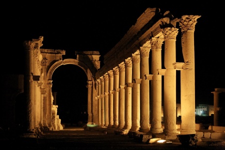 The Decumanus and Arch of Triumph (destroyed 2015)Palmyra, Syria