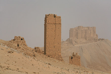 Tower Tomb (destroyed 2015) and CastlePalmyra, Syria 
