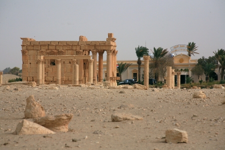 Temple of Ba'al-Shamin (destroyed 2015) and Our Hotel
Palmyra, Syria