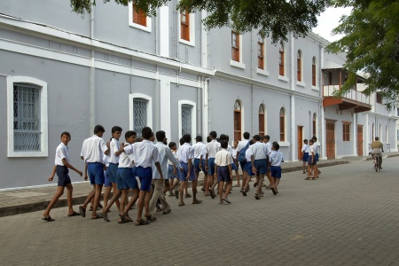 Schoolboys outside the Ashram
Pondicherry, India